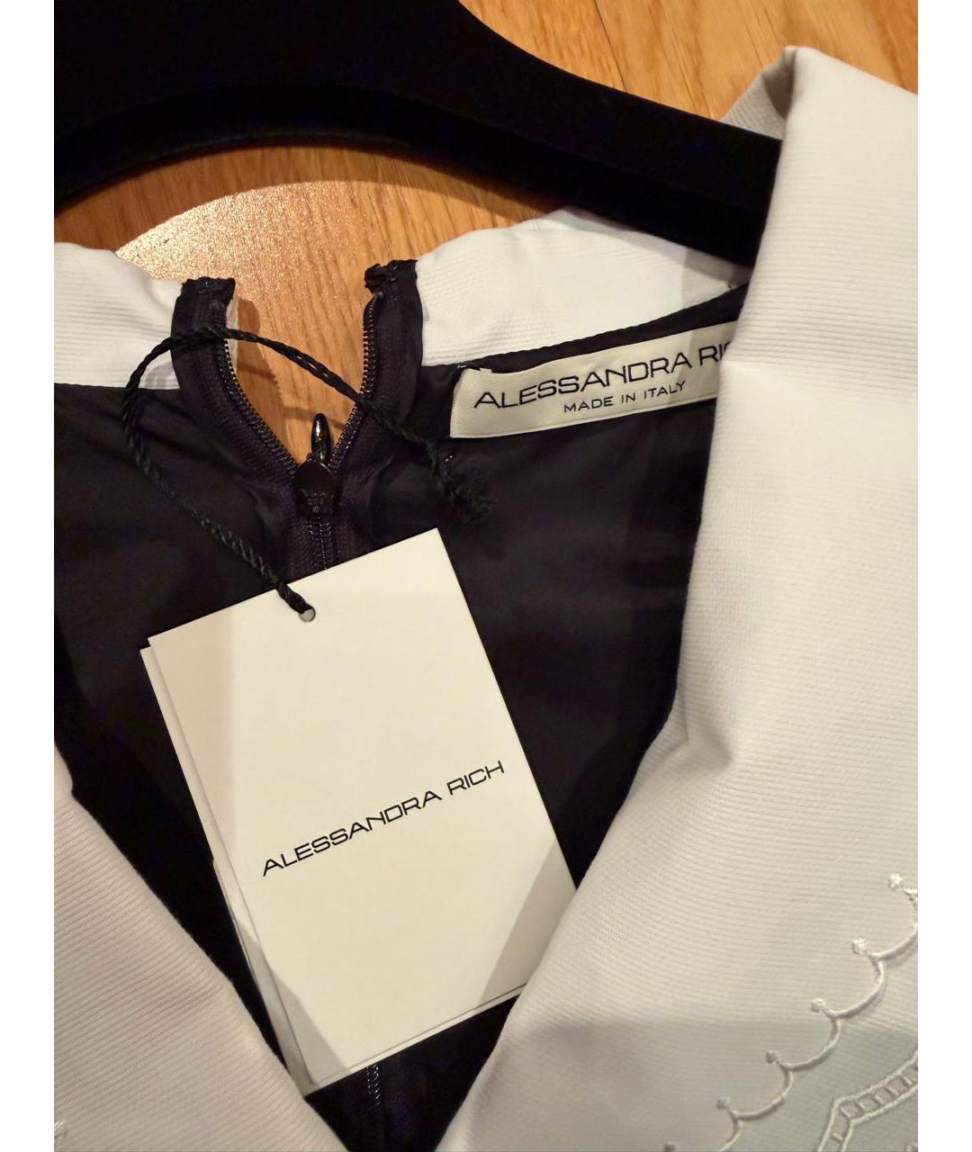 ALESSANDRA RICH Черное вискозное коктейльное платье, фото 6