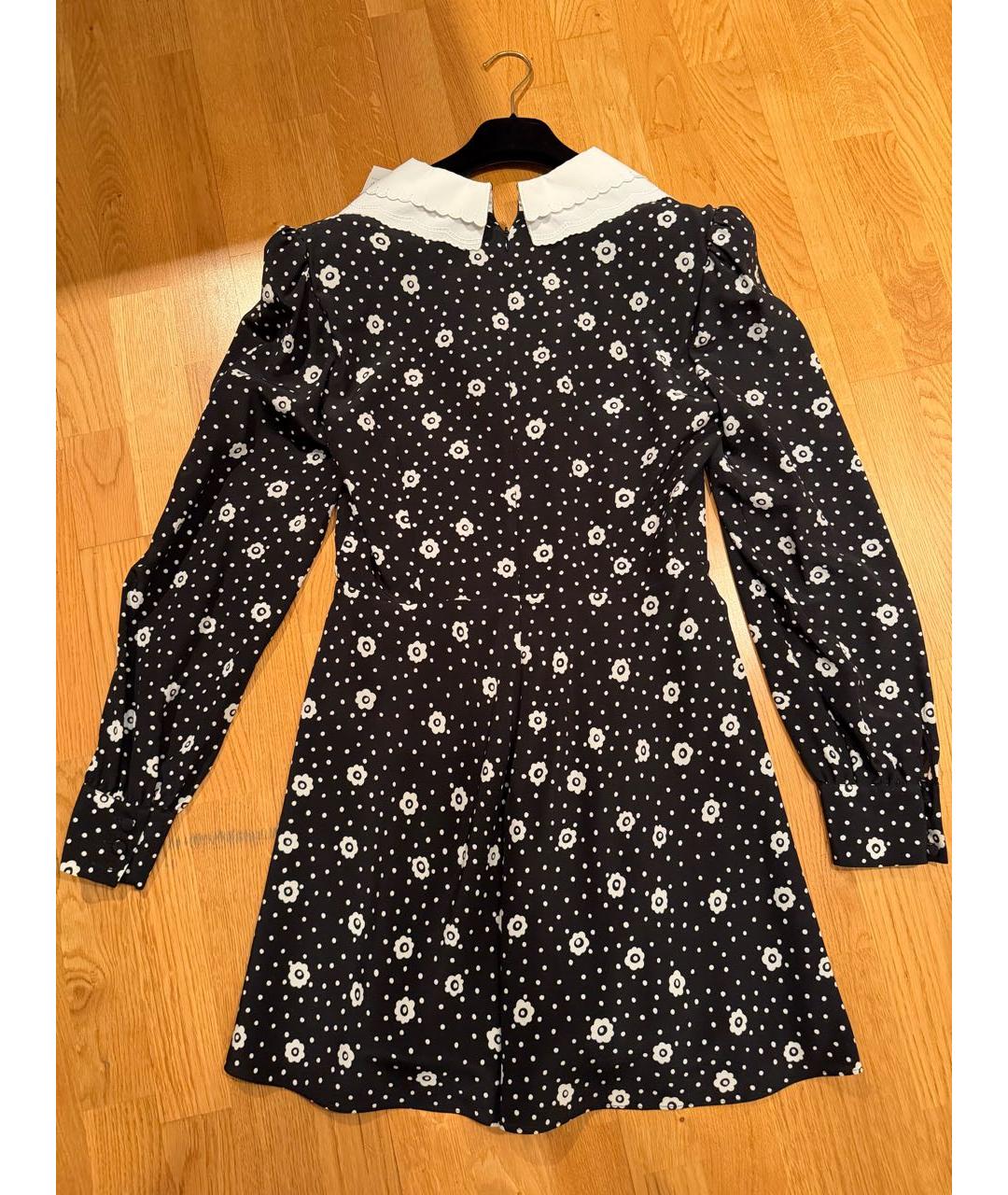 ALESSANDRA RICH Черное вискозное коктейльное платье, фото 2