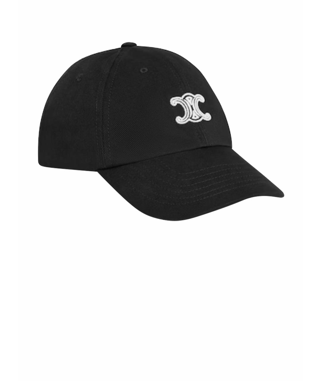 CELINE Черная хлопковая кепка, фото 1