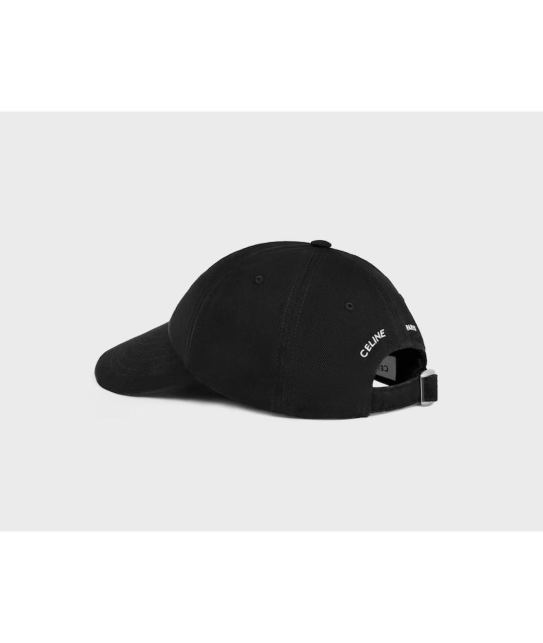 CELINE Черная хлопковая кепка, фото 3