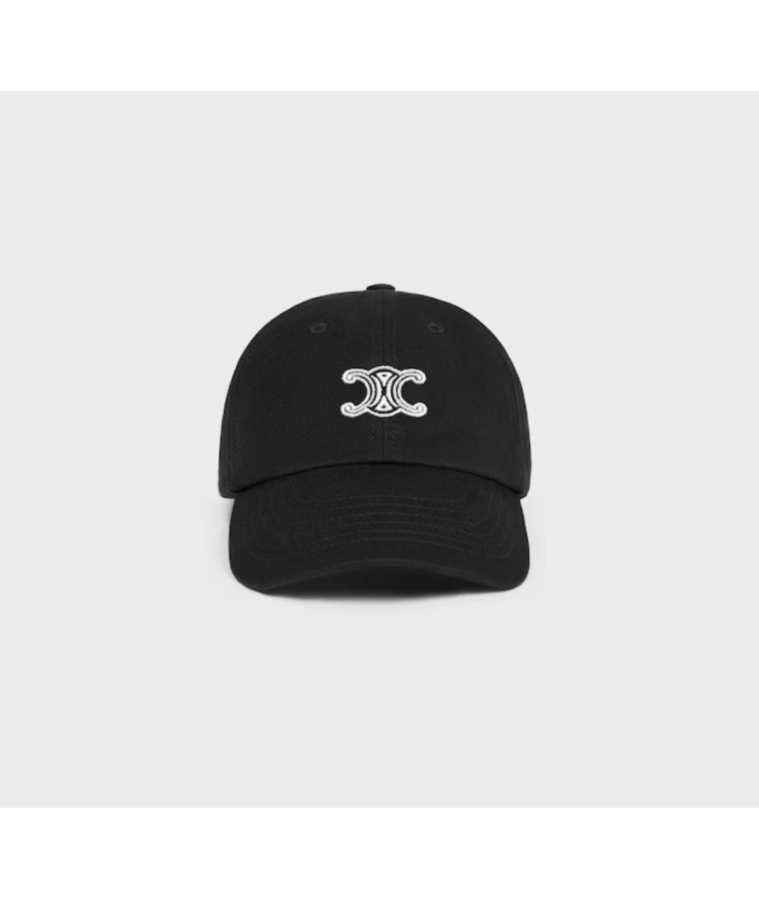 CELINE Черная хлопковая кепка, фото 2