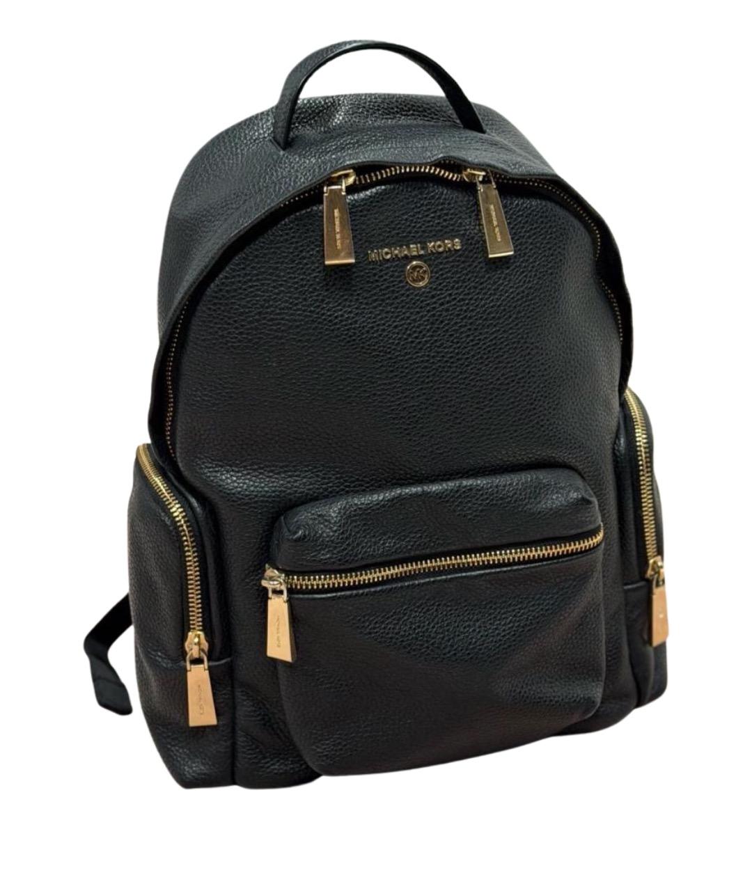 MICHAEL KORS Черный кожаный рюкзак, фото 1