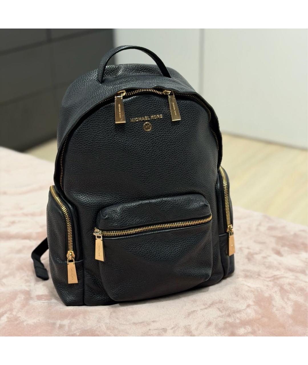 MICHAEL KORS Черный кожаный рюкзак, фото 9