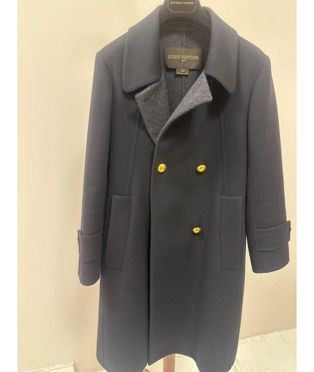 LOUIS VUITTON Черное шерстяное пальто, фото 7