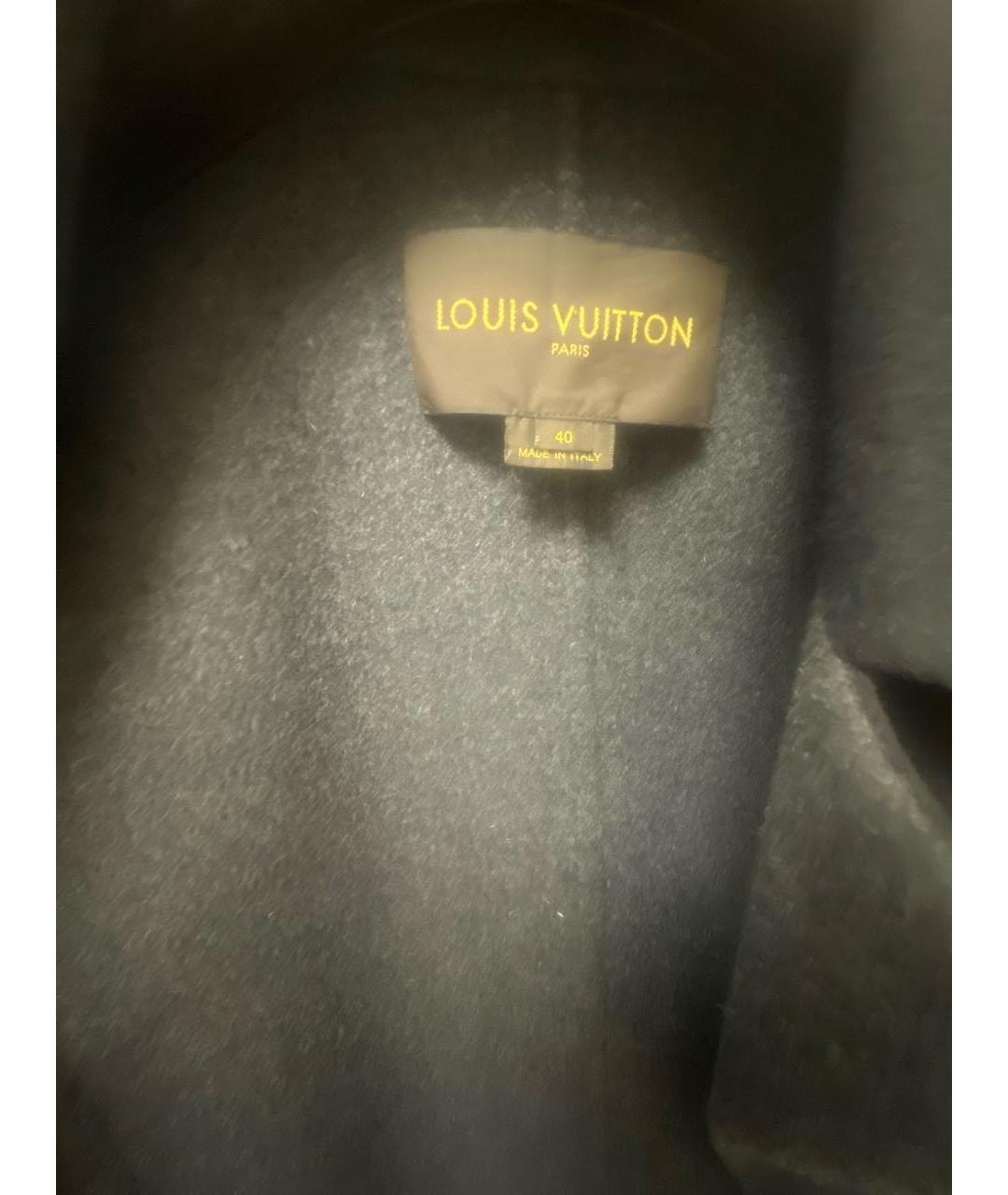 LOUIS VUITTON Черное шерстяное пальто, фото 3