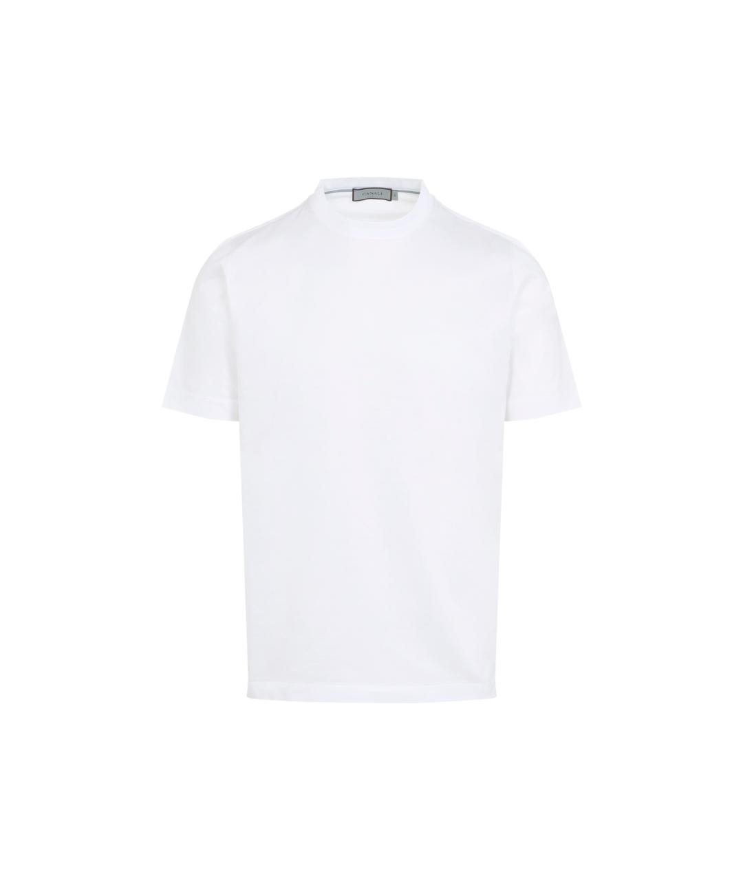 CANALI Белая хлопковая футболка, фото 1