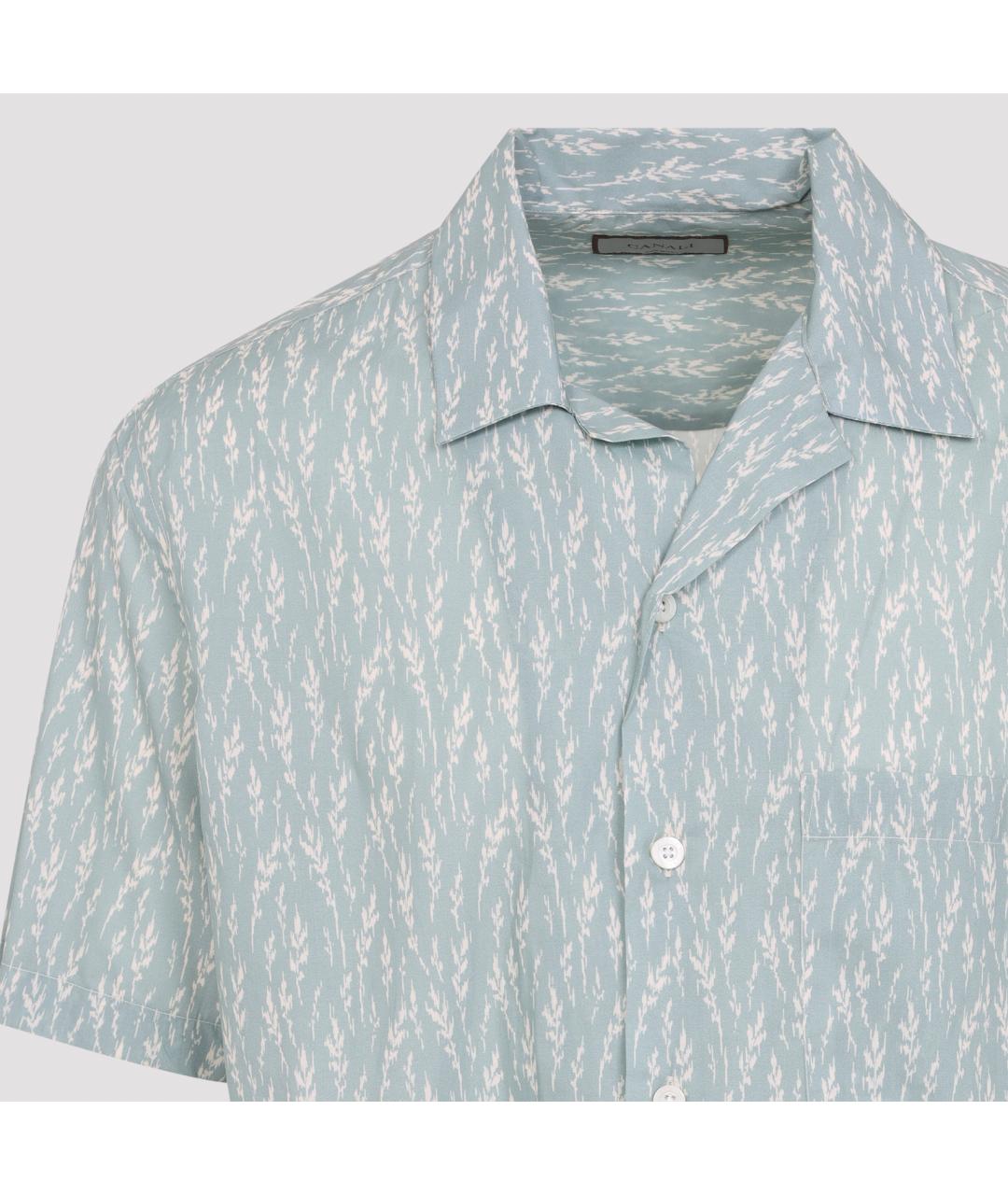 CANALI Голубая хлопковая кэжуал рубашка, фото 4