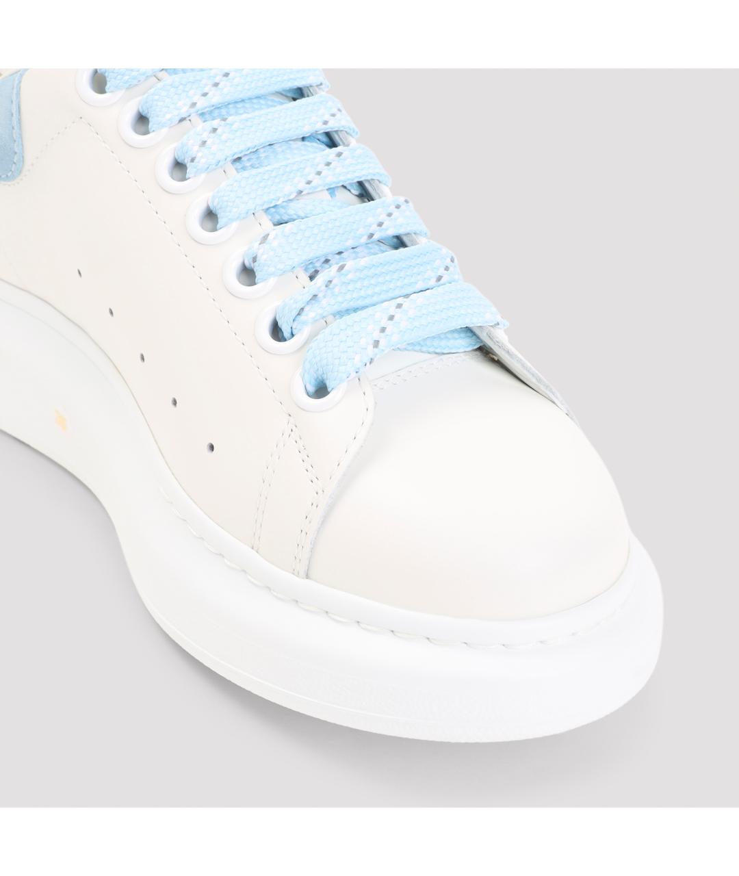 ALEXANDER MCQUEEN Белые кожаные кеды, фото 4