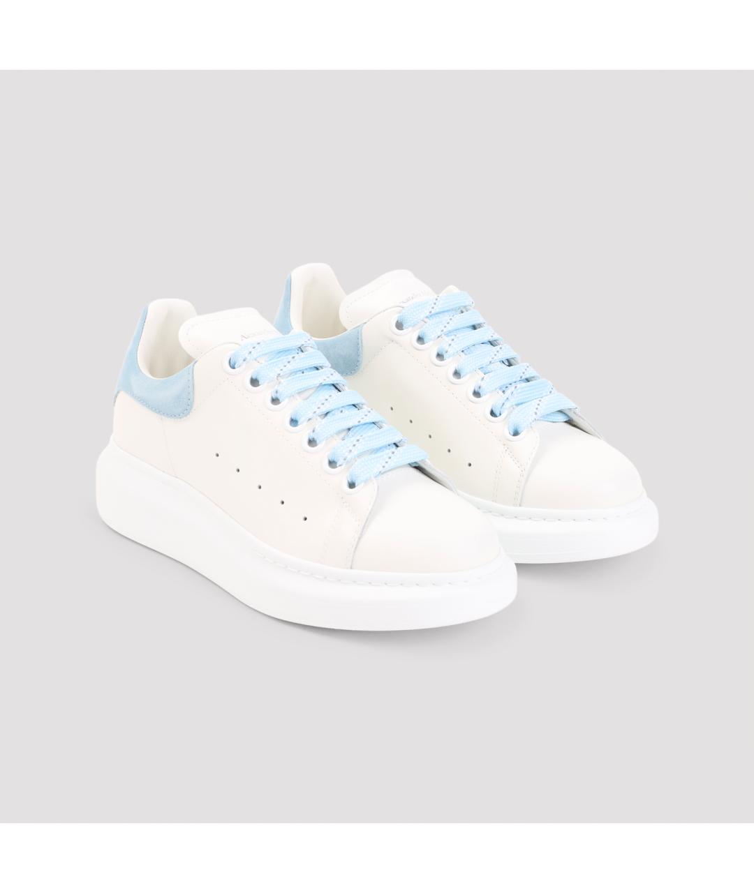 ALEXANDER MCQUEEN Белые кожаные кеды, фото 3