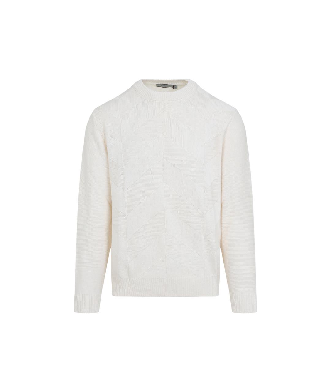 CANALI Белый хлопковый джемпер / свитер, фото 1