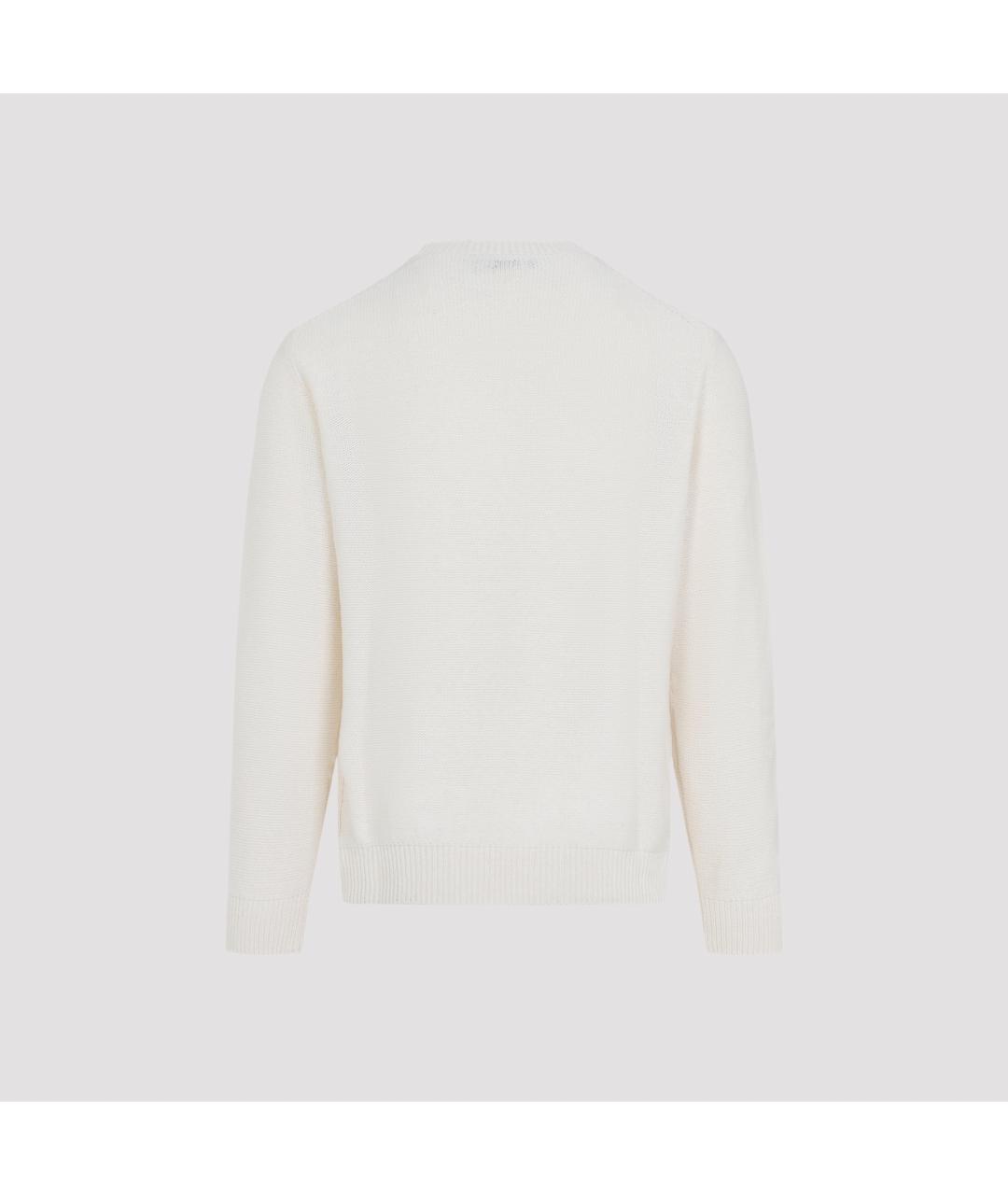 CANALI Белый хлопковый джемпер / свитер, фото 3
