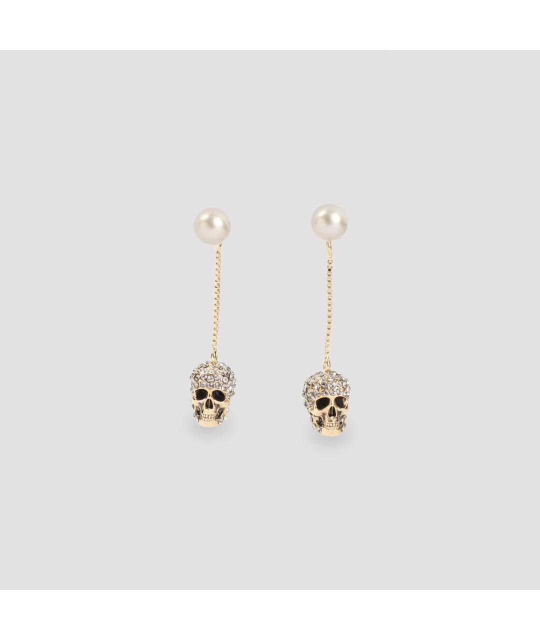 ALEXANDER MCQUEEN Золотые металлические серьги, фото 2