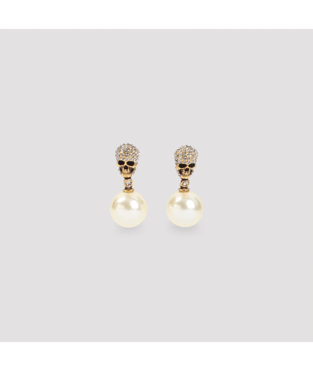 ALEXANDER MCQUEEN Золотые металлические серьги, фото 2