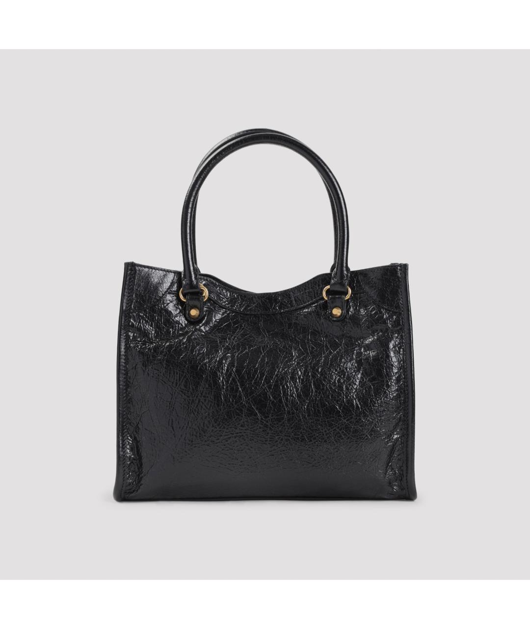 BALENCIAGA Черная кожаная сумка через плечо, фото 3