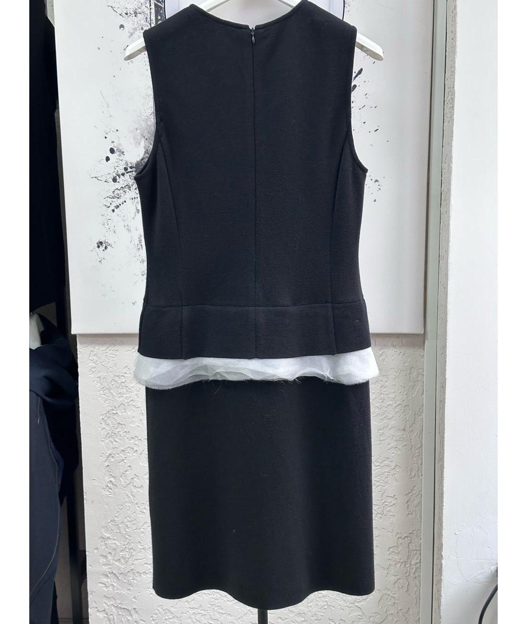 FALCONERI Черное шерстяное повседневное платье, фото 2