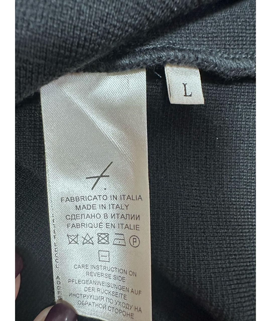 FALCONERI Черное шерстяное повседневное платье, фото 7