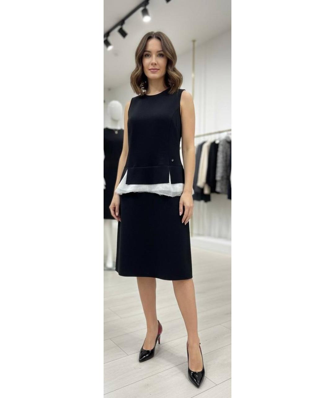 FALCONERI Черное шерстяное повседневное платье, фото 6