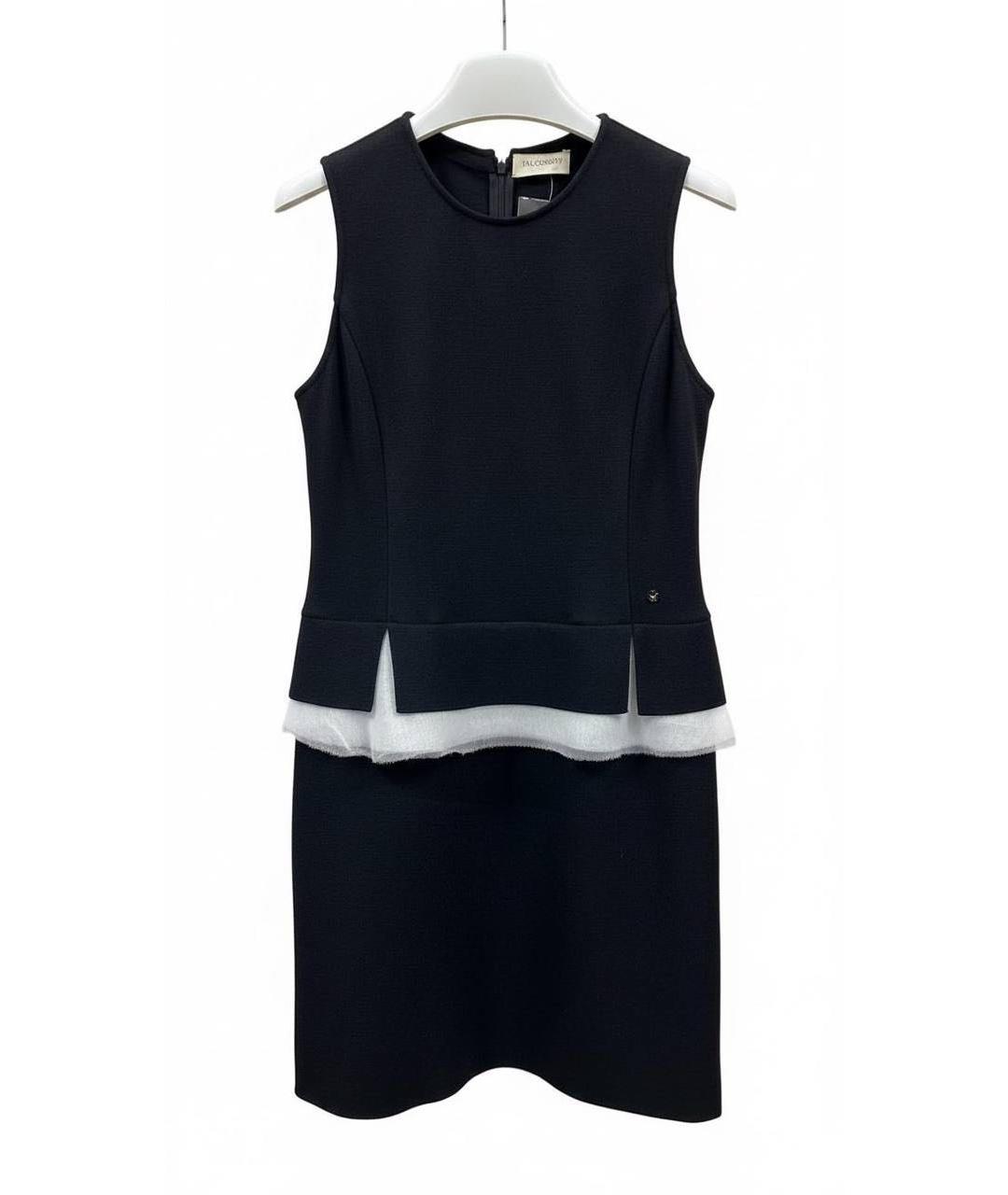 FALCONERI Черное шерстяное повседневное платье, фото 5