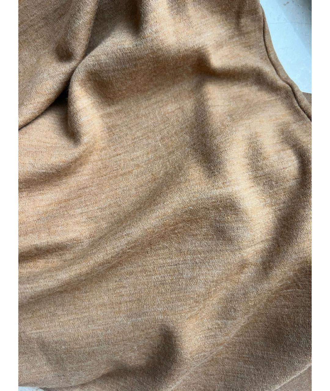 RALPH LAUREN Бежевое шерстяное повседневное платье, фото 4