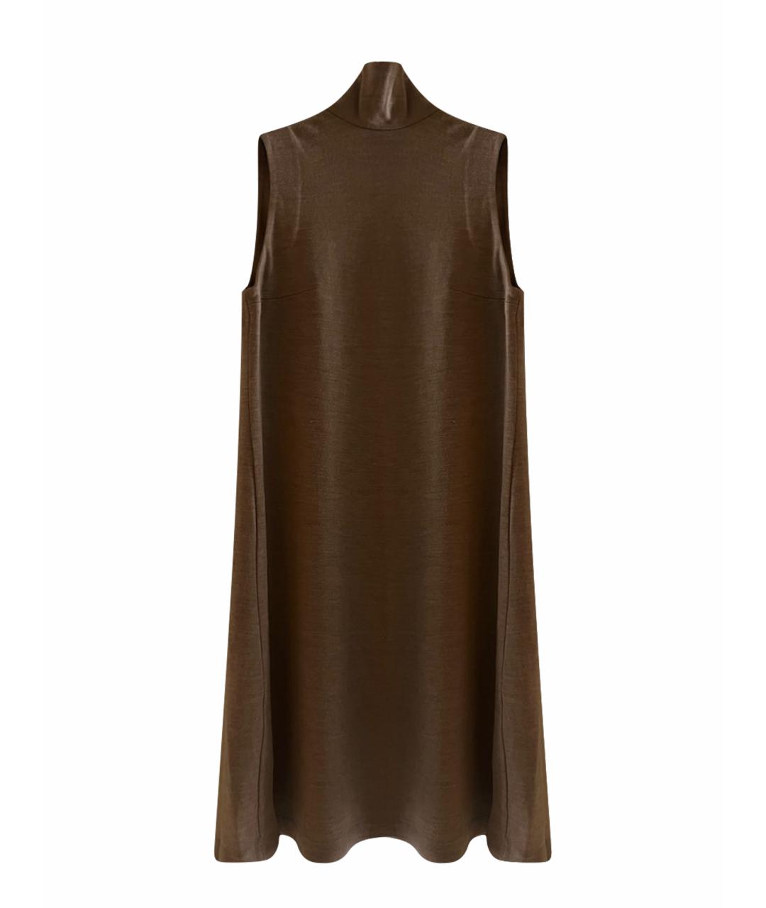 RALPH LAUREN Бежевое шерстяное повседневное платье, фото 1