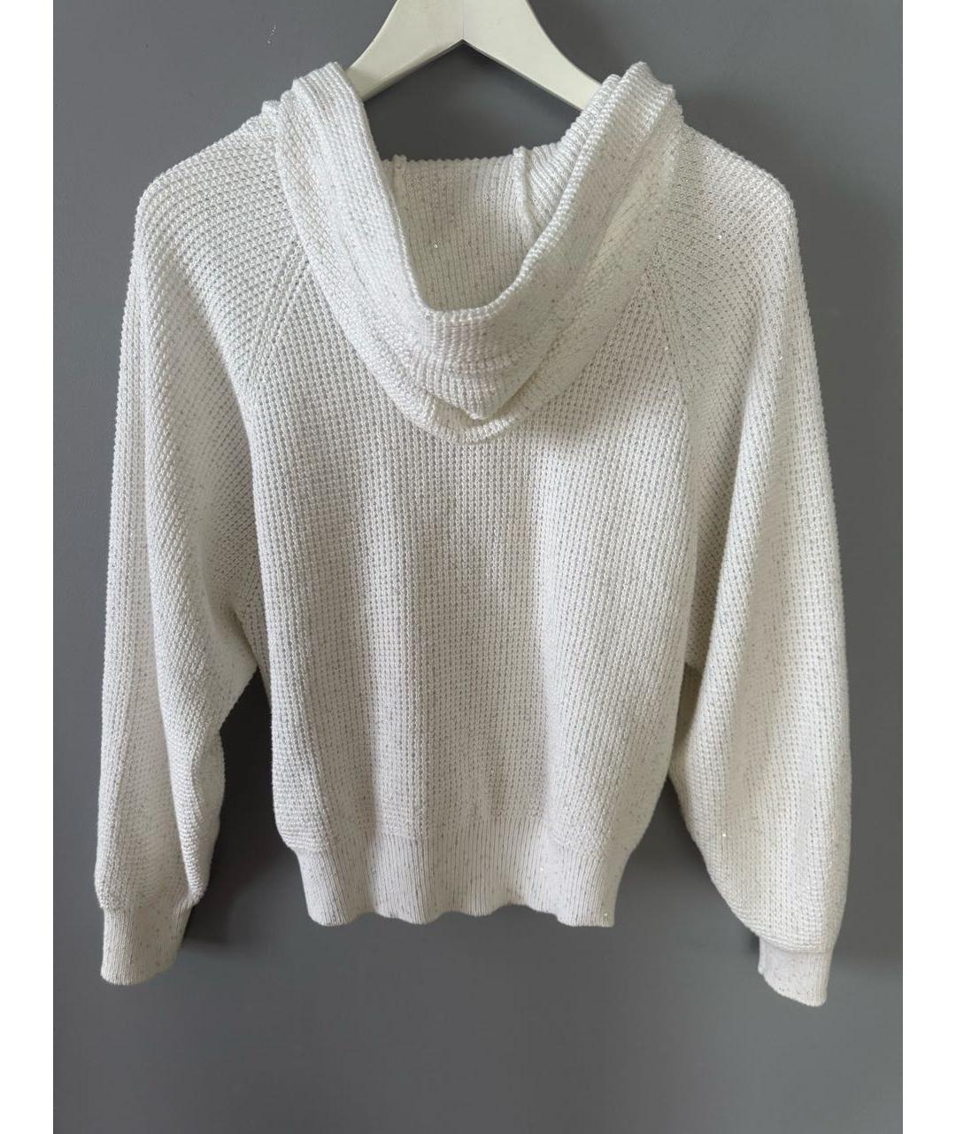 BRUNELLO CUCINELLI Белый хлопковый джемпер / свитер, фото 2