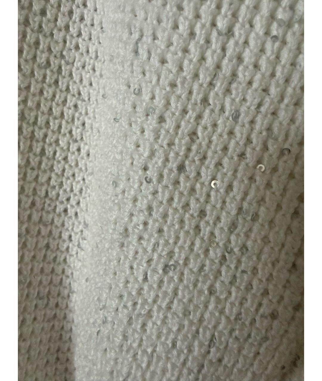 BRUNELLO CUCINELLI Белый хлопковый джемпер / свитер, фото 4