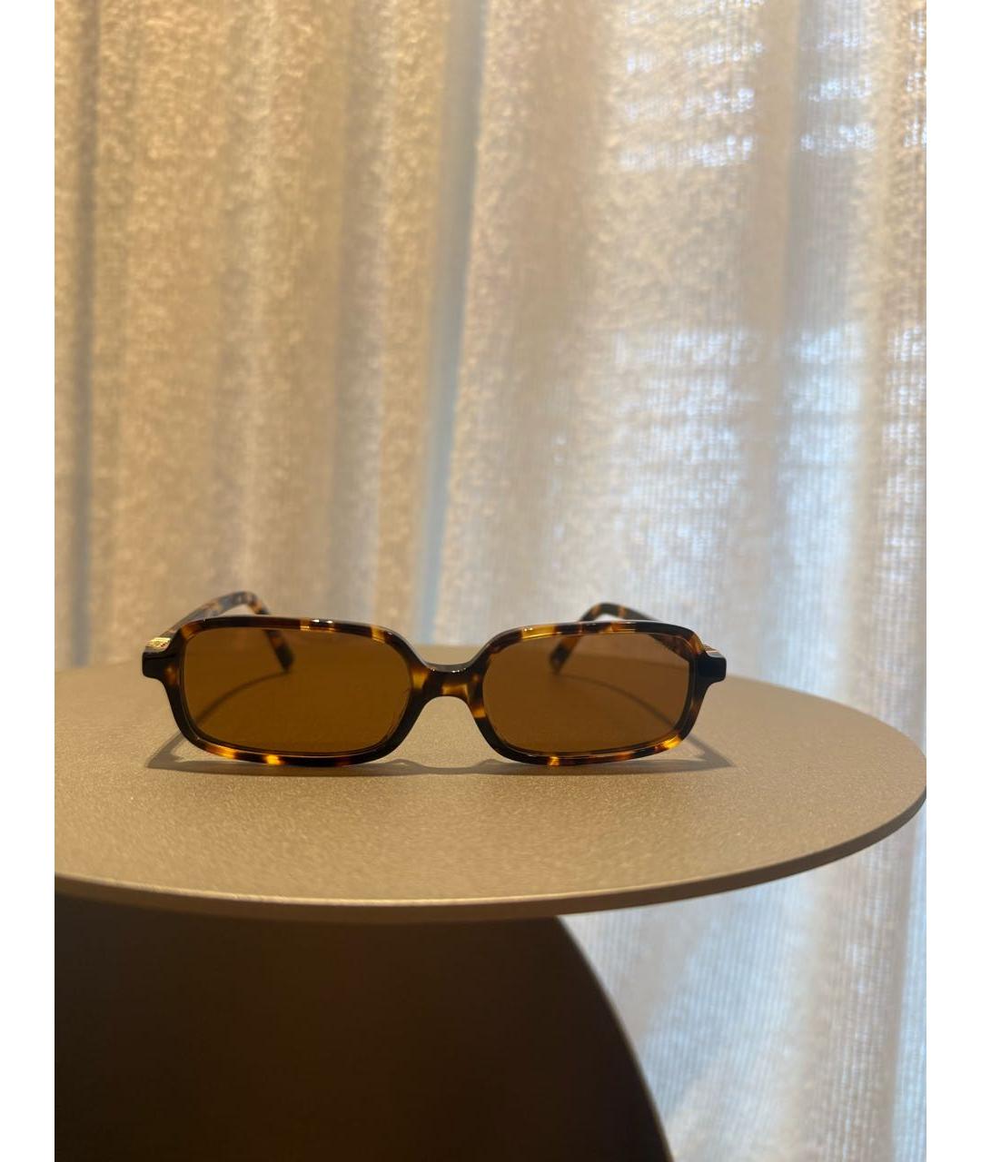 MIU MIU Коричневые пластиковые солнцезащитные очки, фото 2