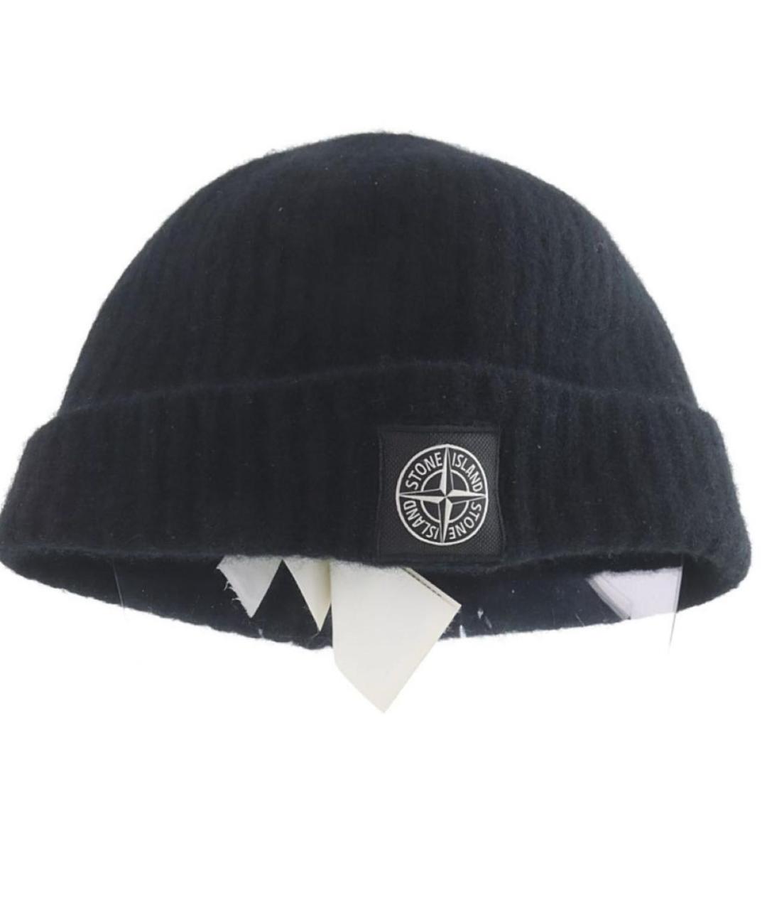 STONE ISLAND Черная шерстяная шапка, фото 2