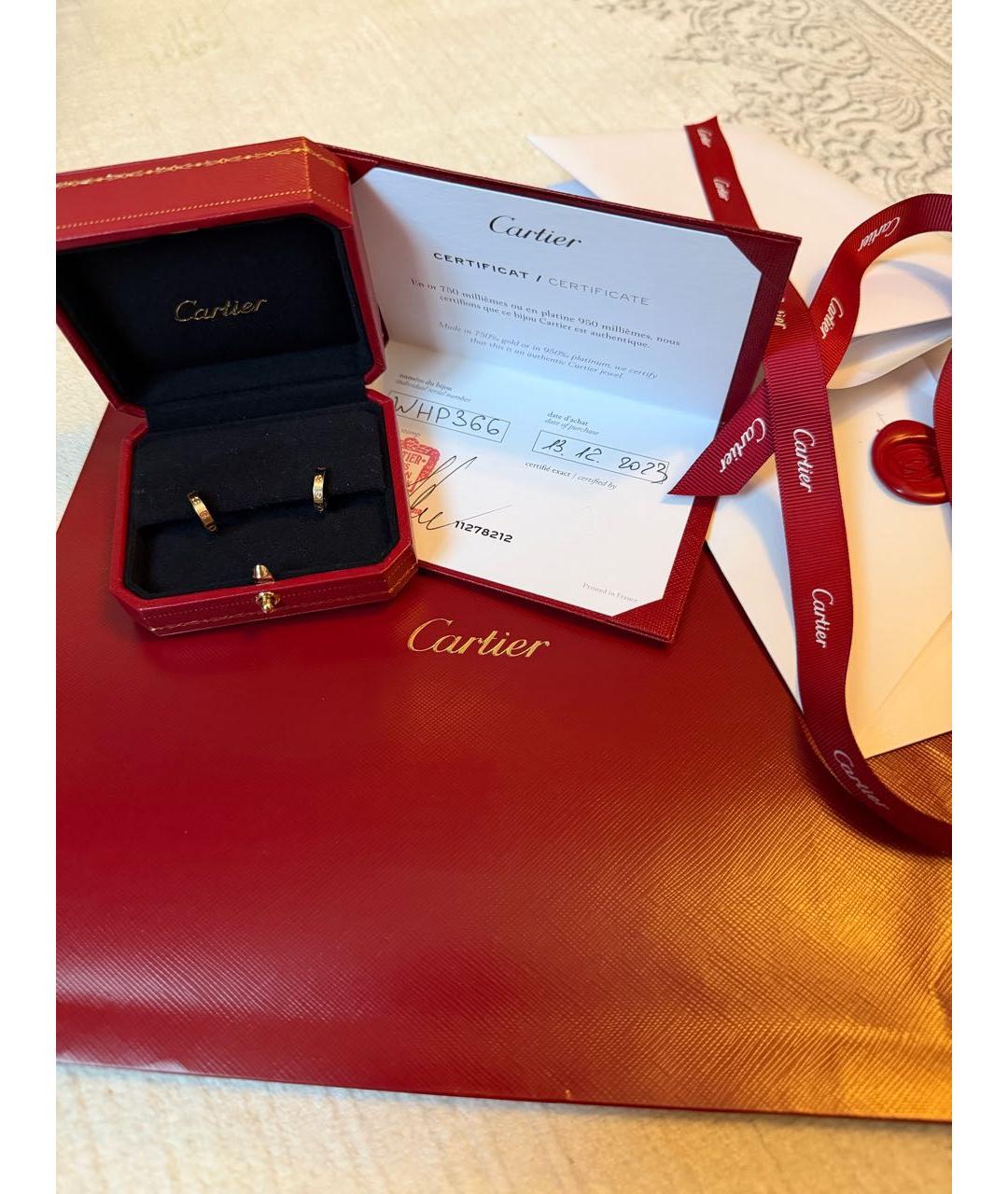 CARTIER Золотые серьги из желтого золота, фото 5