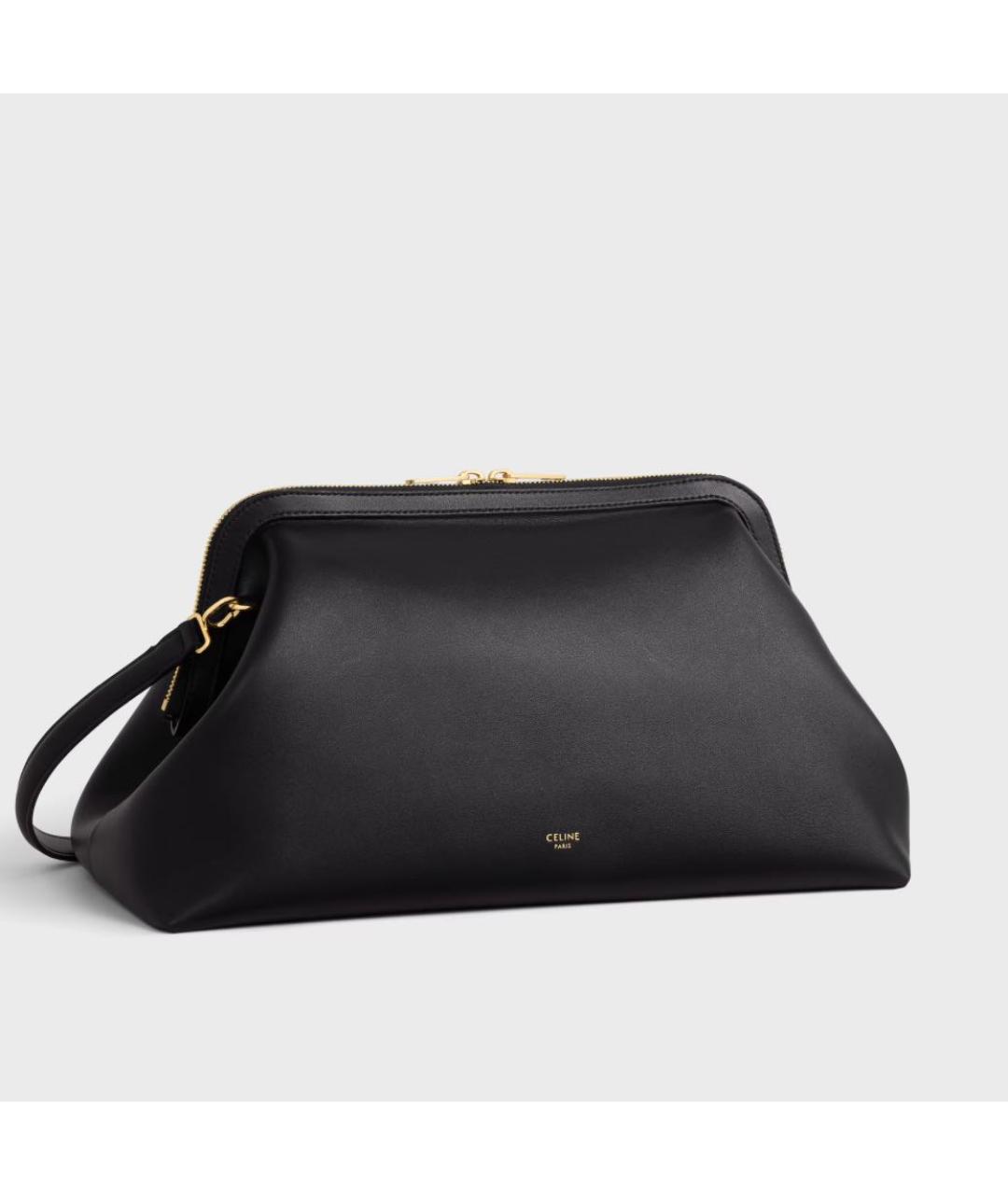 CELINE Черная кожаная сумка с короткими ручками, фото 3