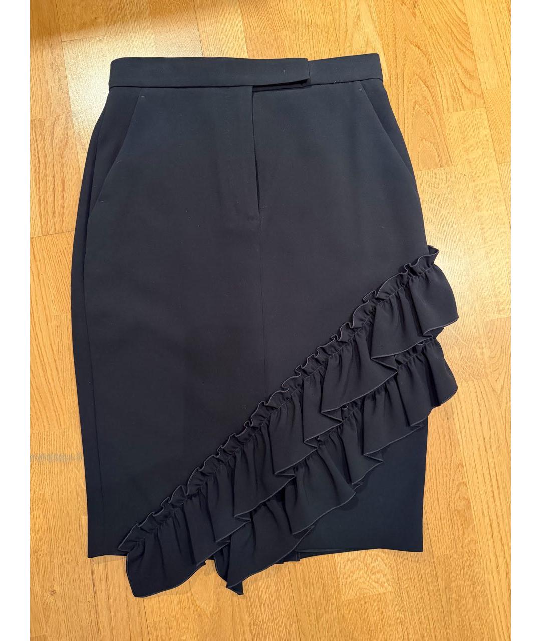 MAX MARA Черная вискозная юбка миди, фото 6