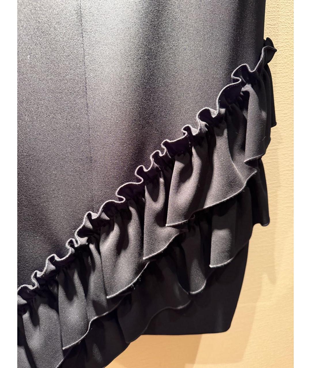 MAX MARA Черная вискозная юбка миди, фото 3