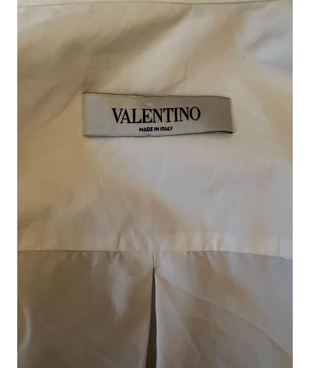 VALENTINO Белая хлопковая рубашка, фото 5