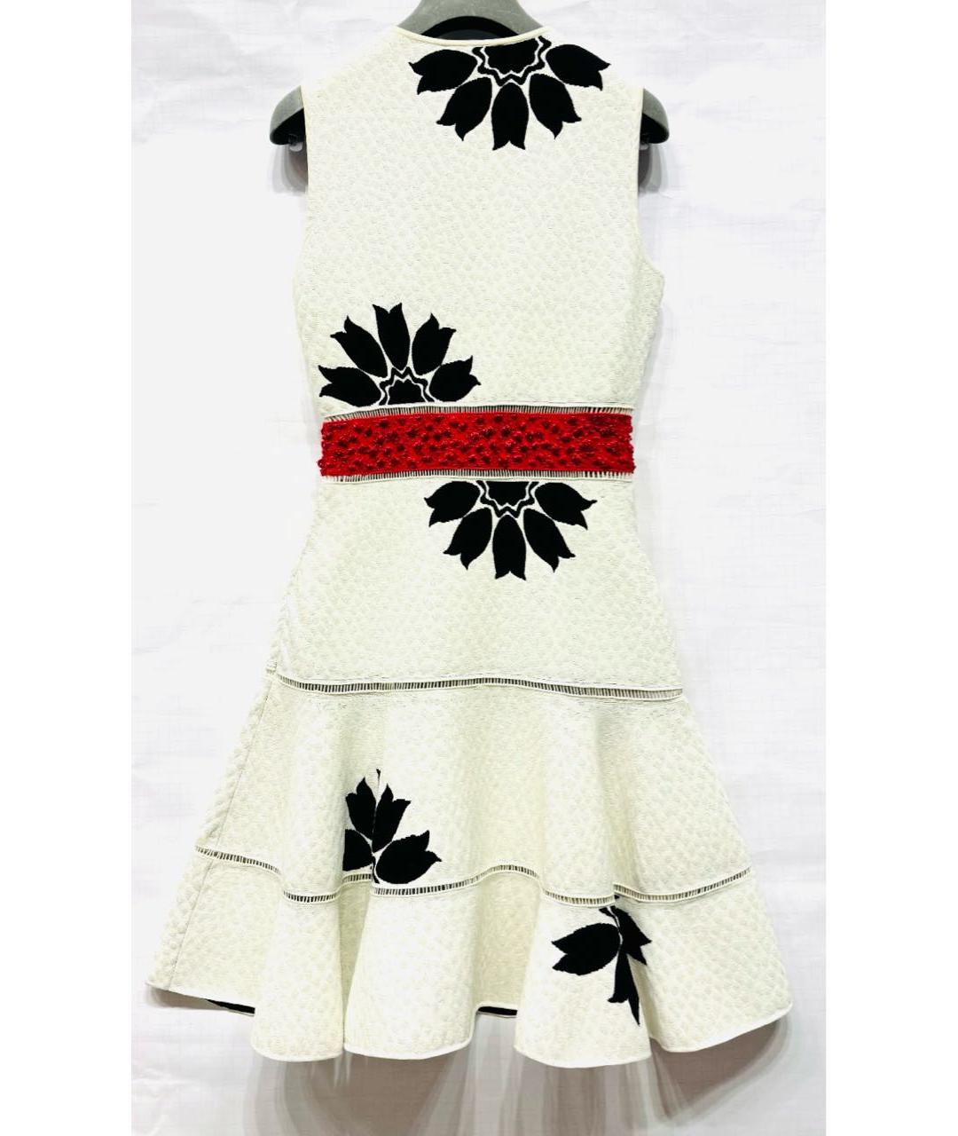 ALEXANDER MCQUEEN Белое вискозное коктейльное платье, фото 2
