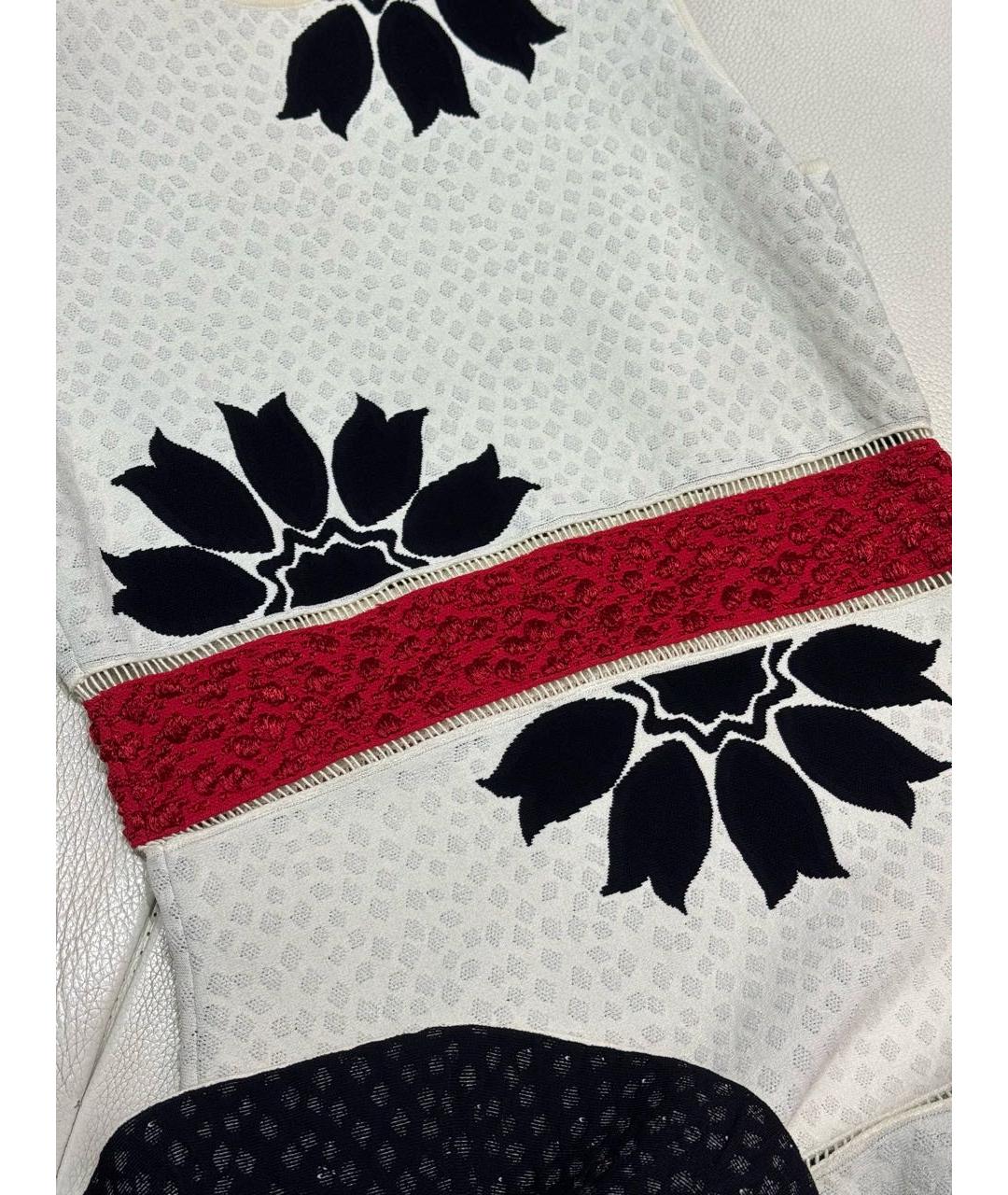 ALEXANDER MCQUEEN Белое вискозное коктейльное платье, фото 4