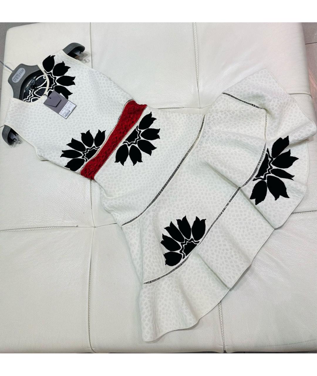 ALEXANDER MCQUEEN Белое вискозное коктейльное платье, фото 8