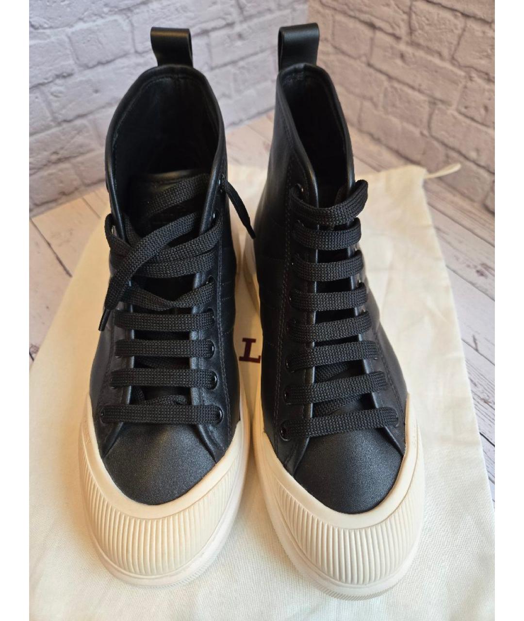 BALLY Черные кожаные кеды, фото 2