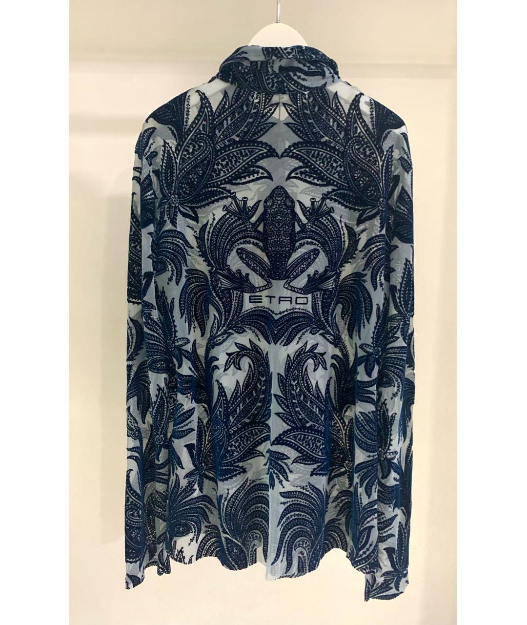 ETRO Синяя полиамидовая рубашка, фото 2