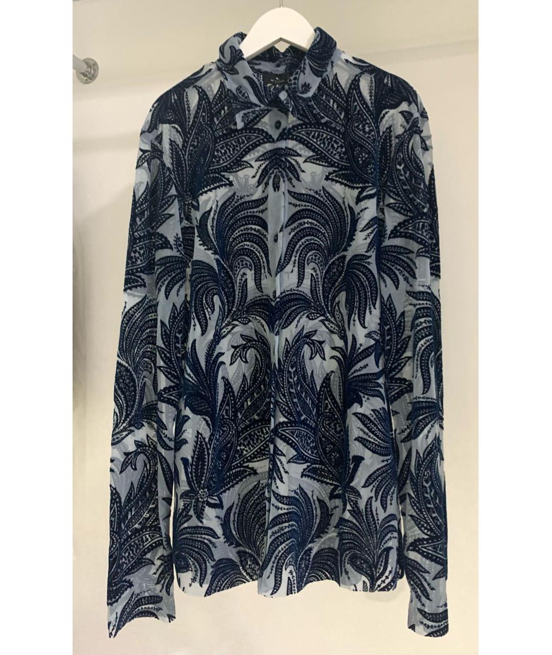 ETRO Синяя полиамидовая рубашка, фото 5