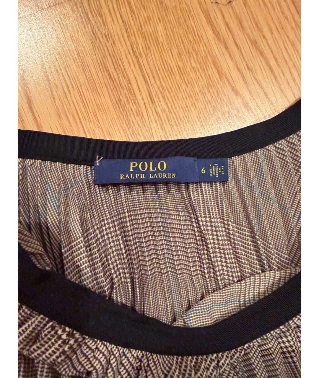 POLO RALPH LAUREN Бежевая вискозная юбка макси, фото 3