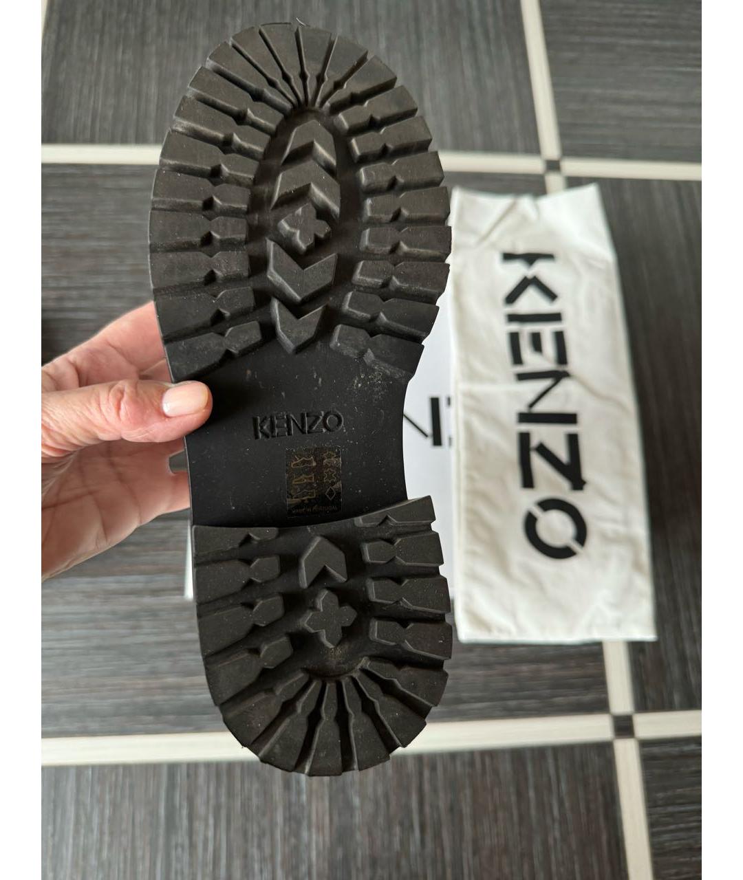 KENZO Белые ботинки из лакированной кожи, фото 7