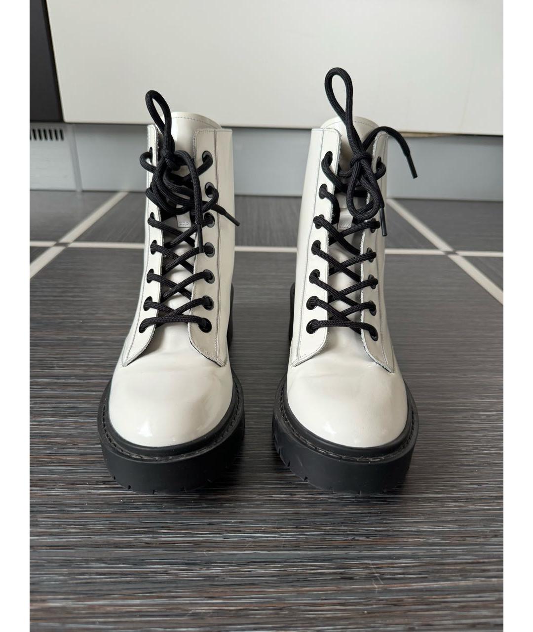KENZO Белые ботинки из лакированной кожи, фото 2