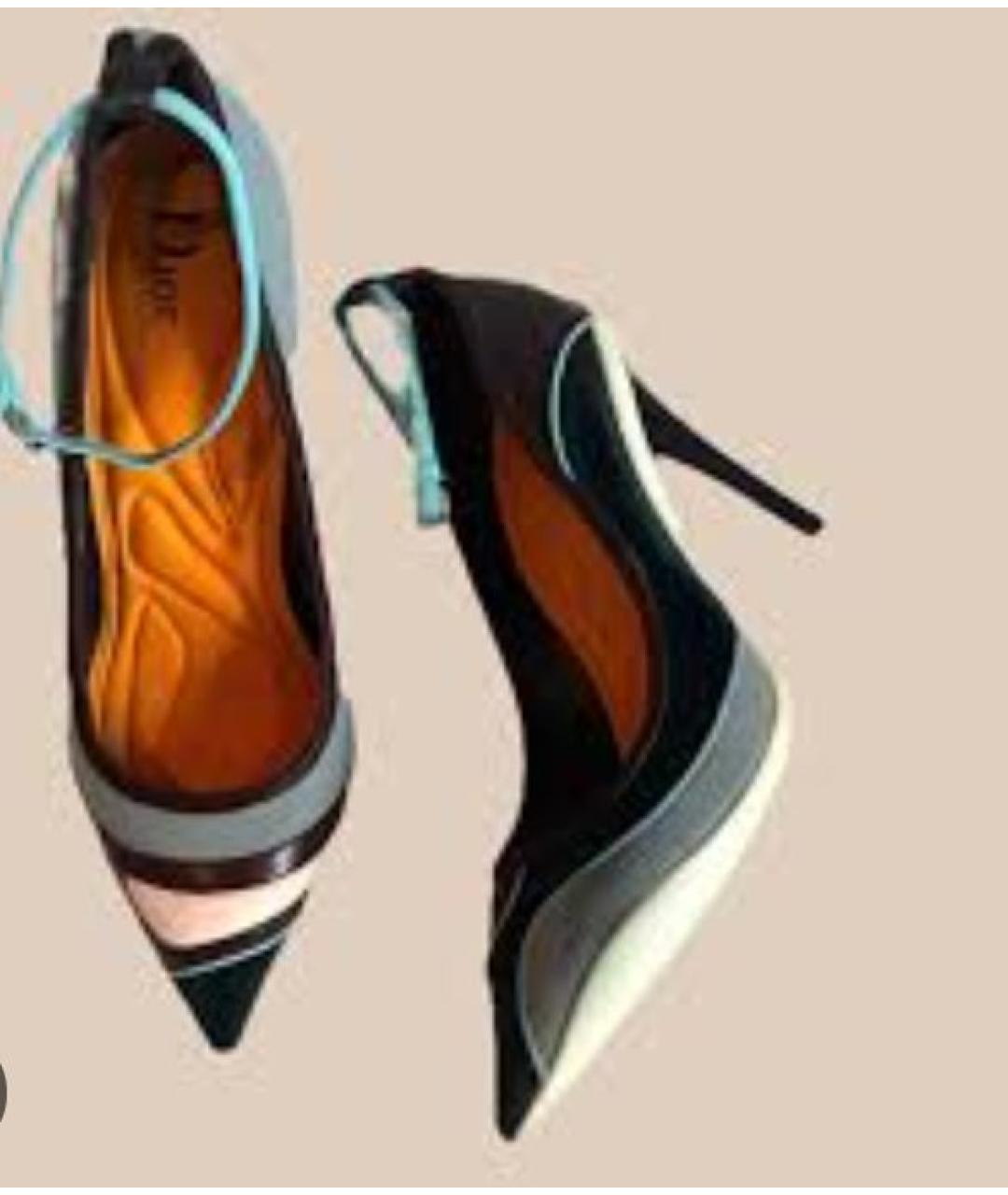 CHRISTIAN DIOR Мульти кожаные туфли, фото 3