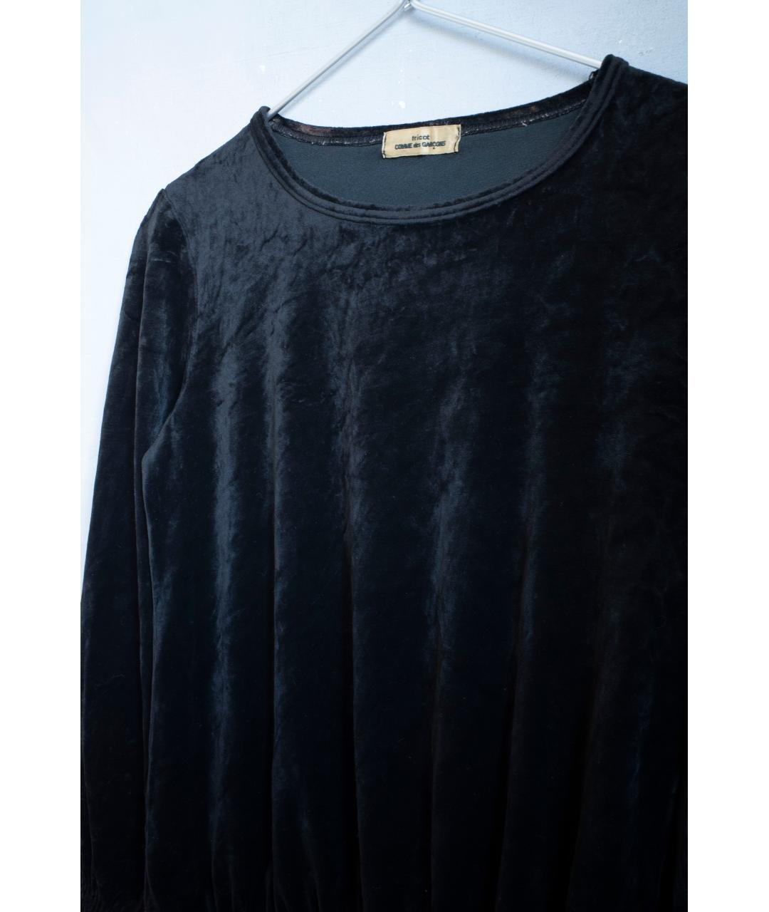 COMME DES GARÇONS Черный бархатный джемпер / свитер, фото 2