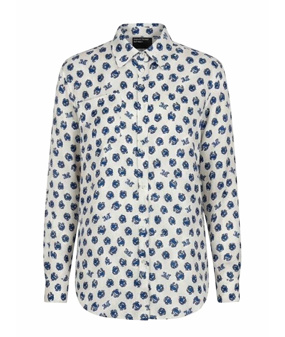 MAX MARA Белая шелковая блузы, фото 1