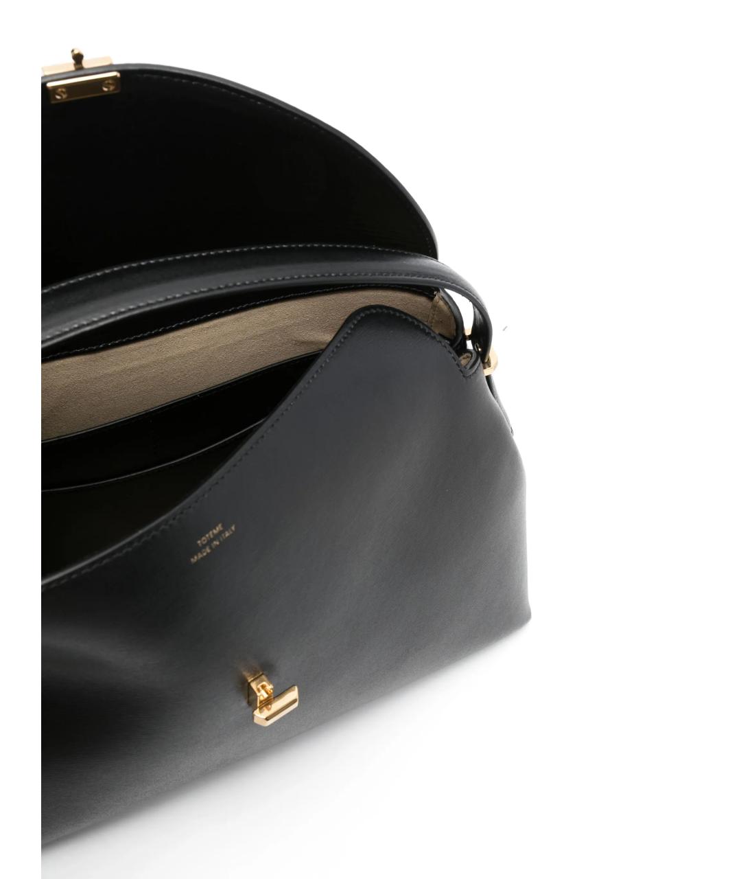 TOTEME Черная кожаная сумка с короткими ручками, фото 3