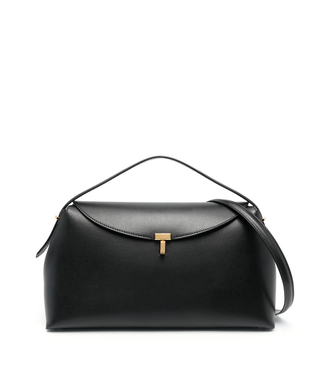 TOTEME Черная кожаная сумка с короткими ручками, фото 1