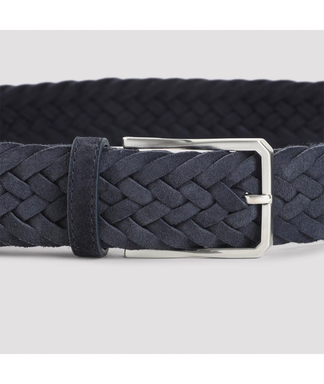 CANALI Синий замшевый ремень, фото 2