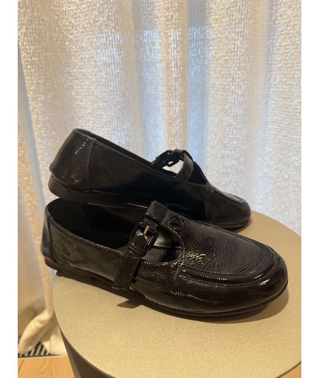 LOUIS VUITTON Черные балетки из лакированной кожи, фото 9