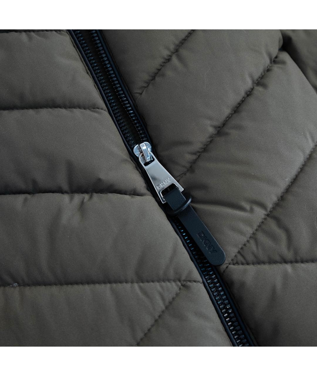 DKNY Хаки полиэстеровая куртка, фото 4